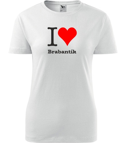 Bílé dámské tričko I love Brabantík