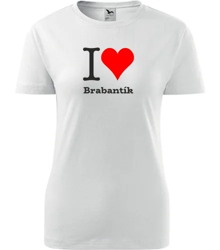 Bílé dámské tričko I love Brabantík