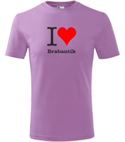 Fialové dětské tričko I love Brabantík