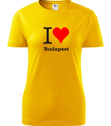Dámské tričko I love Budapest - Dárek pro cestovatelku