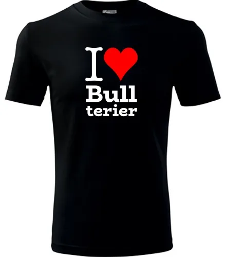 Černé dětské tričko I love Bullterier