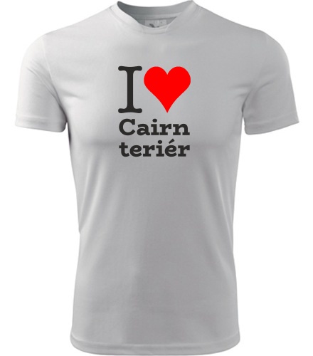 Bílé dětské tričko I love Cairn teriér
