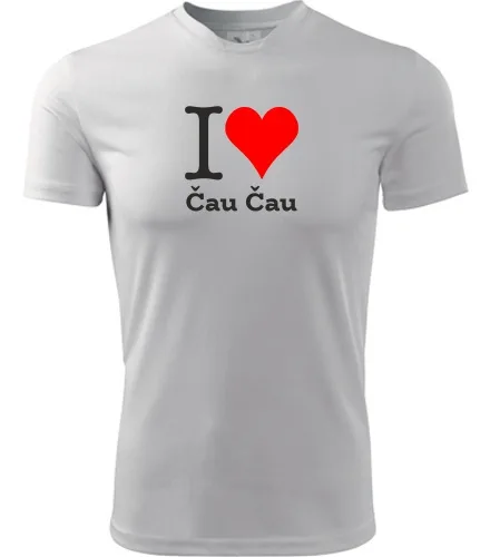 Bílé dětské tričko I love Čau Čau