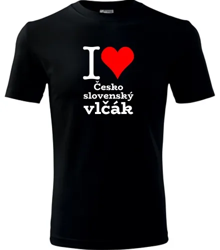 Černé tričko I love Československý vlčák