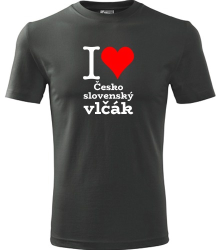 Grafitové tričko I love Československý vlčák