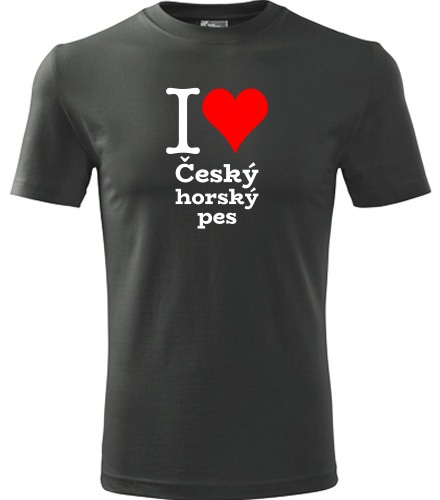 Grafitové tričko I love Český horský pes