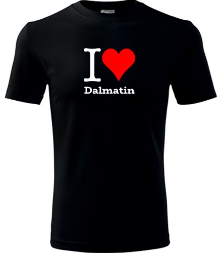 Černé dětské tričko I love Dalmatin