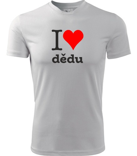 Bílé dětské tričko I love dědu