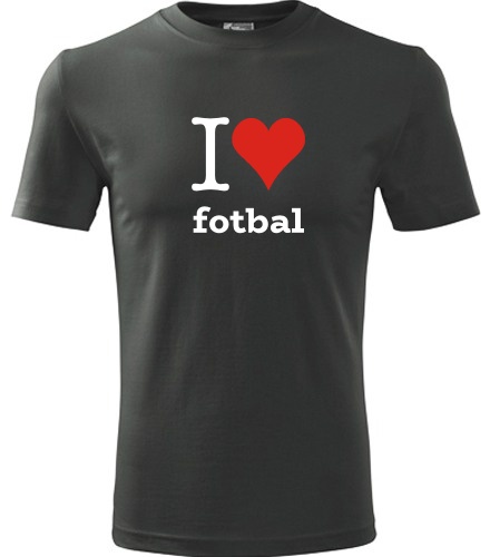 Grafitové tričko I love fotbal