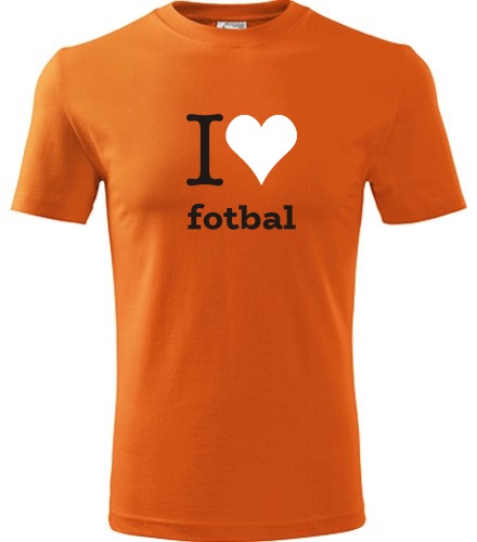 Oranžové tričko I love fotbal