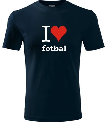 Tmavě modré tričko I love fotbal