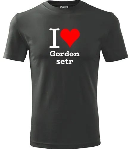 Grafitové tričko I love Gordon setr