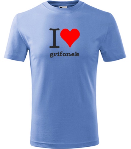 trička s potiskem Dětské tričko I love grifonek - novinka