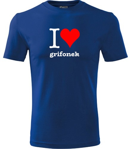 Modré tričko I love grifonek