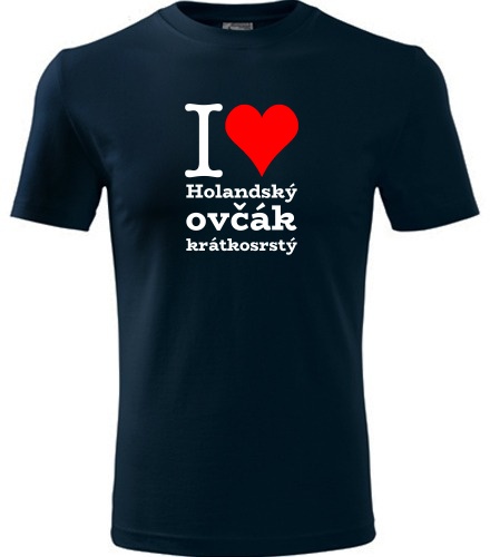 Dětské tričko I love Holandský ovčák krátkosrstý