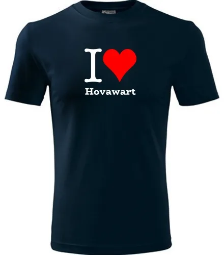 Tmavě modré dětské tričko I love Hovawart