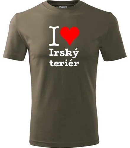 Army tričko I love Irský teriér