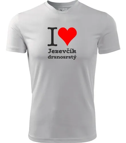 Bílé tričko I love Jezevčík drsnosrstý