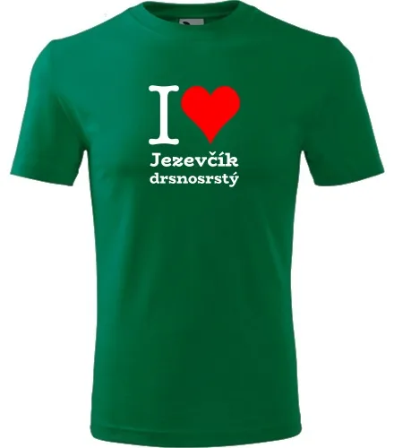 Zelené tričko I love Jezevčík drsnosrstý
