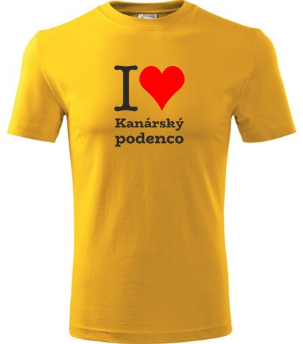 Žluté tričko I love Kanársky podenco