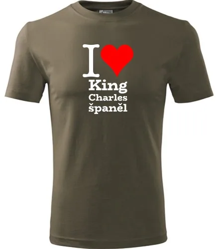 Army tričko I love King Charles španěl