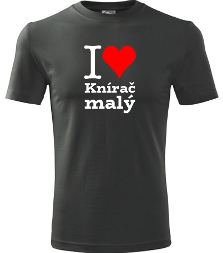 Grafitové tričko I love Knírač malý