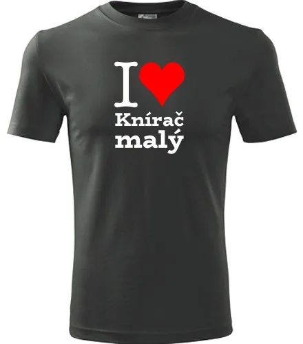 Grafitové tričko I love Knírač malý