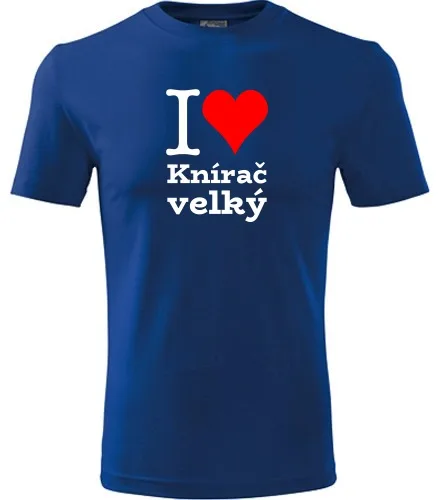 Modré dětské tričko I love Knírač velký