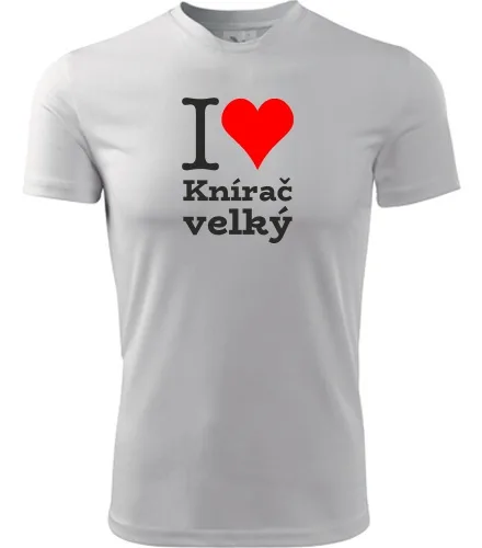 Bílé tričko I love Knírač velký