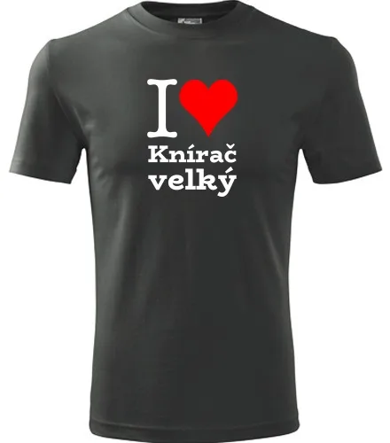 Grafitové tričko I love Knírač velký