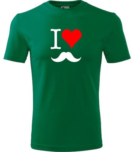 Zelené tričko I love kníry