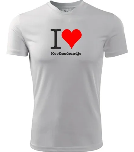 Bílé tričko I love Kooikerhondje