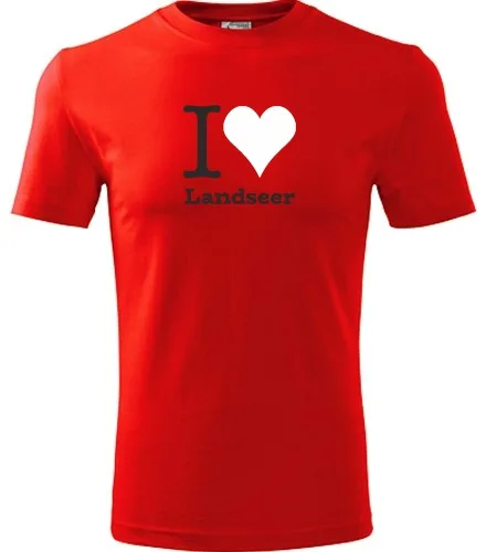 Červené tričko I love Landseer