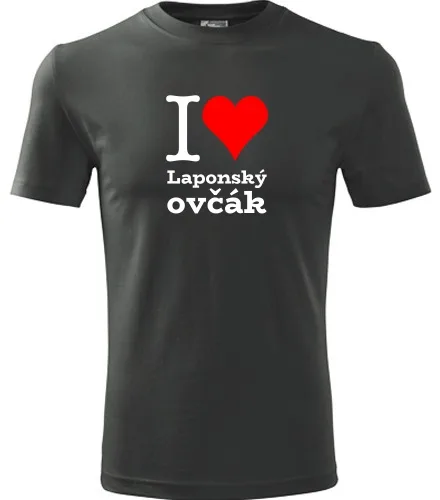 Grafitové tričko I love Laponský ovčák