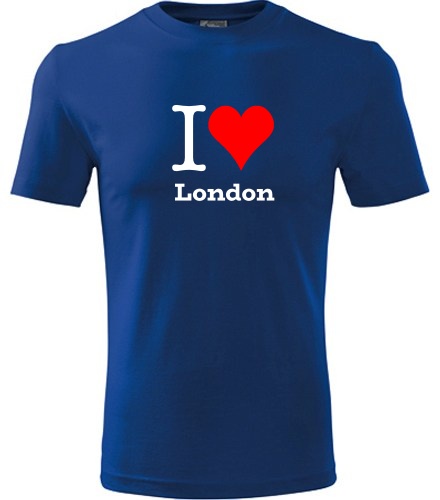 Modré tričko I love London