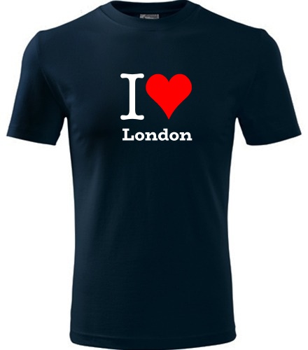 Tmavě modré tričko I love London