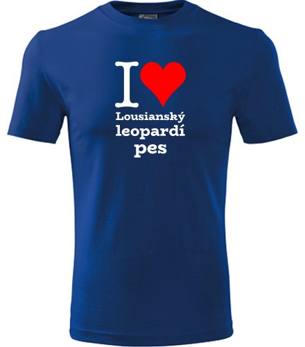 Dětské tričko I love Louisianský leopardí pes
