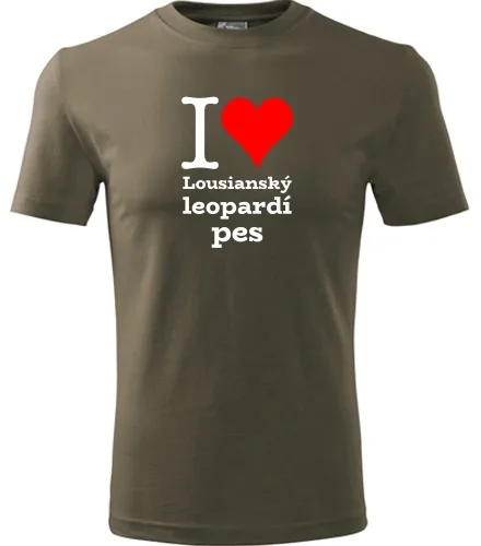Army tričko I love Louisianský leopardí pes