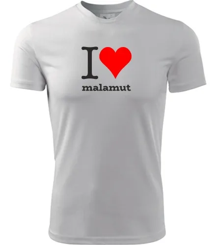 Bílé dětské tričko I love malamut