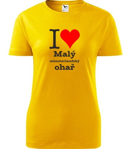 Dámské tričko I love Malý munsterlandský ohař
