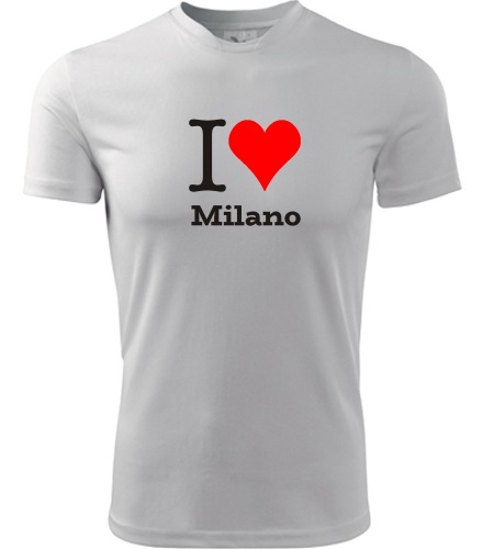 Bílé tričko I love Milano