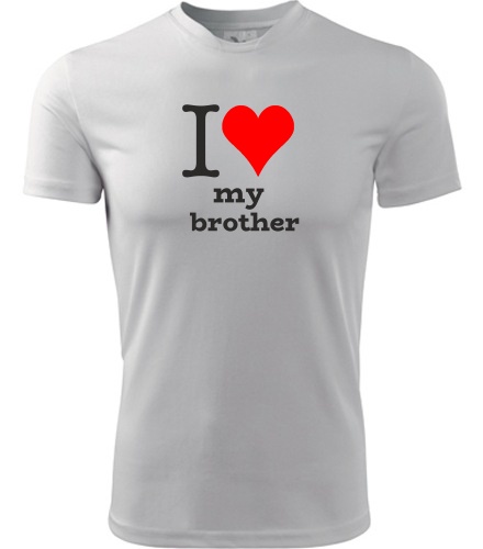 Bílé tričko I love my brother