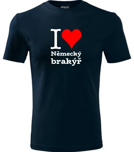Tmavě modré dětské tričko I love Německý brakýř