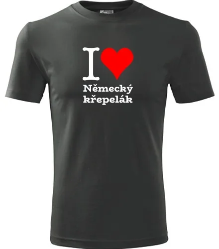 Grafitové tričko I love Německý křepelák