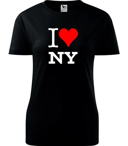 Černé dámské tričko I love NY