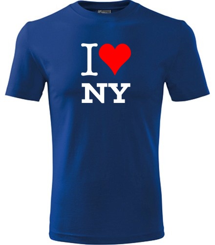 Modré tričko I love NY