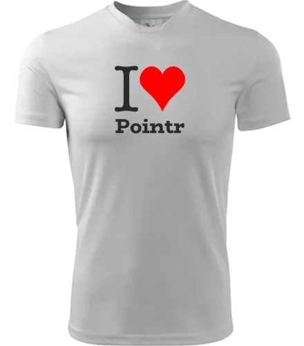 Bílé dětské tričko I love Pointr