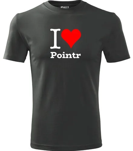Grafitové tričko I love Pointr