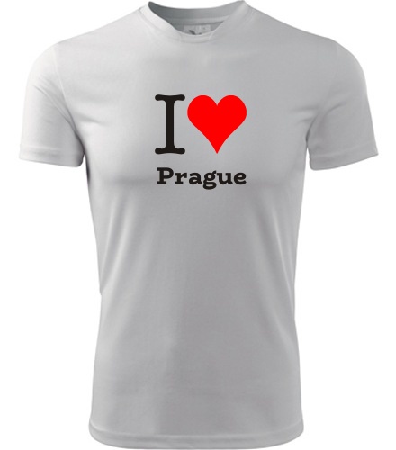 Bílé tričko I love Prague