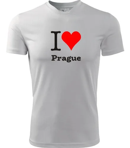 Bílé tričko I love Prague